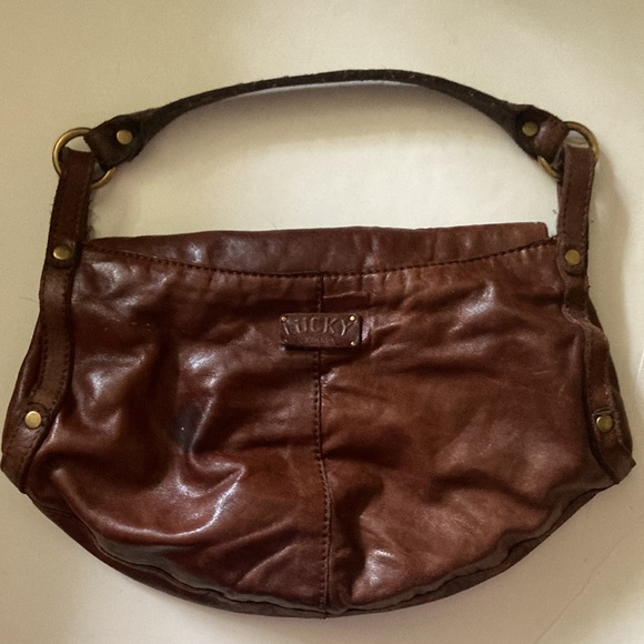 Lucky Brand Brown vintage leather purse bag and wallet - Picture 5 of 13